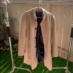 ZARA MENS SUEDE PEACOAT // XL